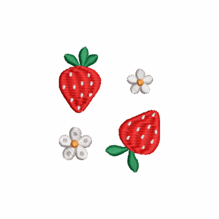 Cute Strawberry Fruit Machine Embroidery Design