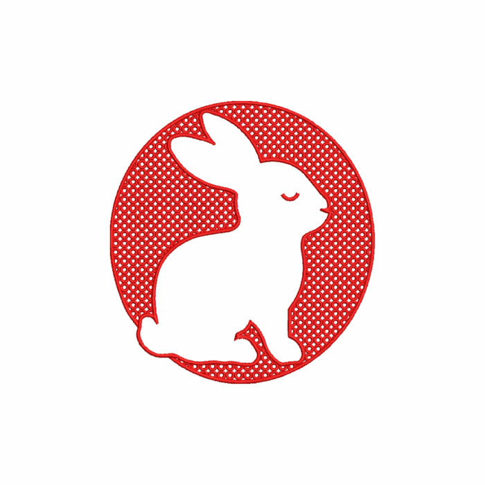 🐰 Bunny Applique Machine Embroidery Design