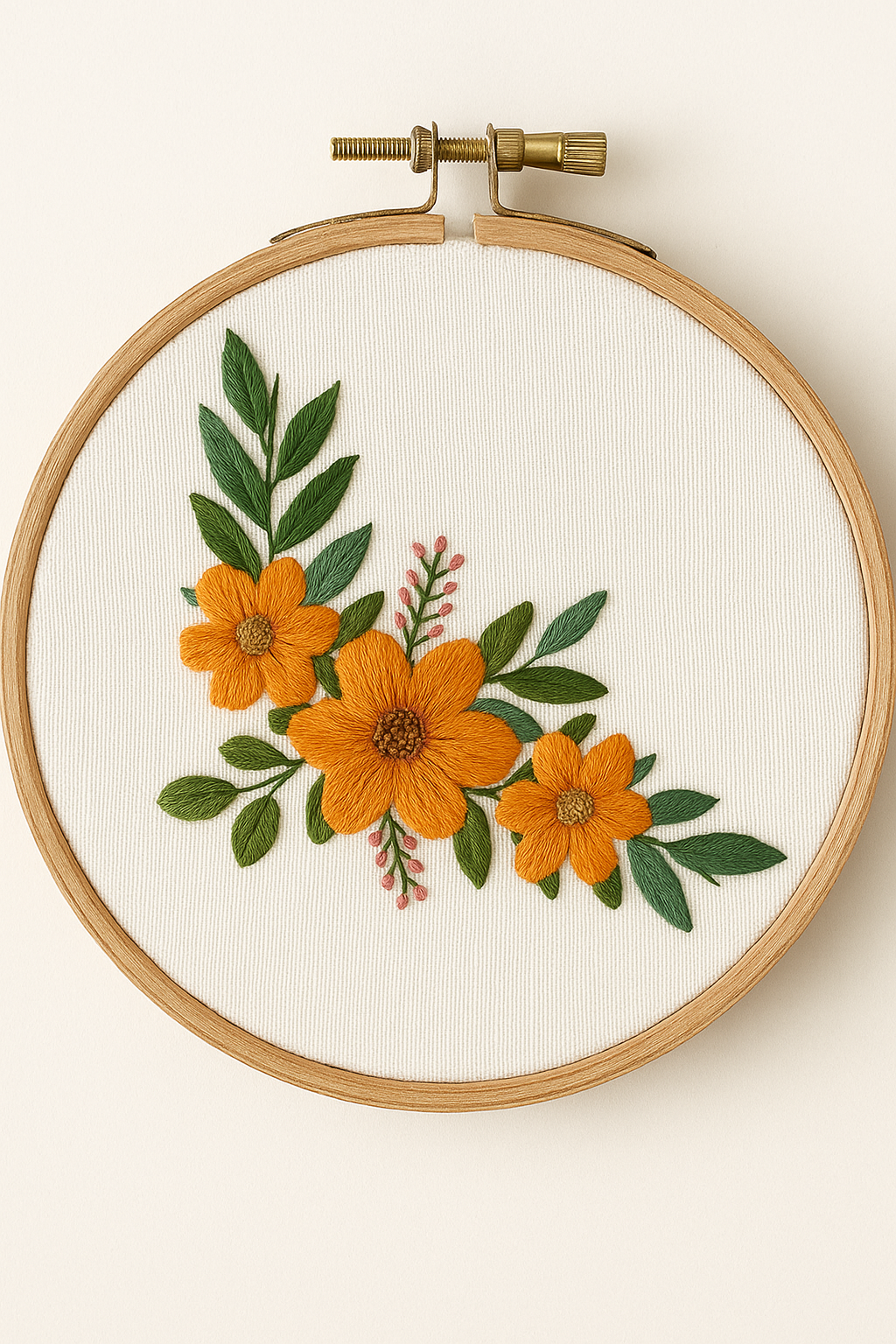 Bloom & Stitch: Free Corner Floral Embroidery Pattern